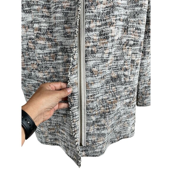 Dolan Anthropologie Women's Multi-colored Tweed Long Line Zip Cardigan Size L - Picture 8 of 13